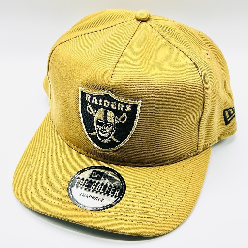 Las Vegas Raiders New Era A-Frame The Golfer Snapback Hat Cap Adjustable Brown